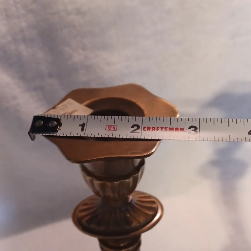 Vintage Gold Candle Holders with Ornate Accents Set Of 2